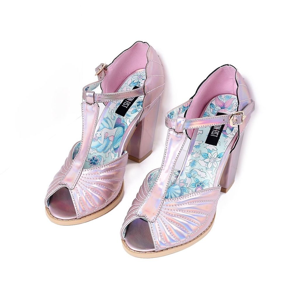 Iron Fist Pink Heels with Retro Cutouts
